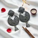 Set of 4 Desi Oxidized Earrings & 1 Bracelet (Combo 5) - Image 3