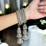 Set of 4 Desi Oxidized Earrings & 1 Bracelet (Combo 5) - Image 2